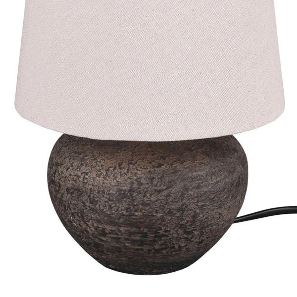 LAMPADA DA TAVOLO ASHANTI CERAMICA MARRONE E14