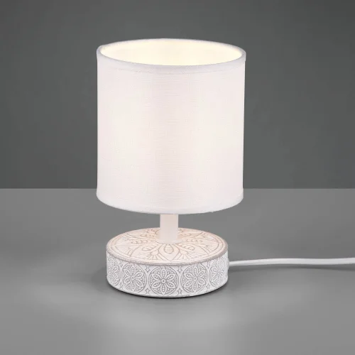 LAMPADA DA TAVOLO NEKANE CERAMICA BIANCO E14