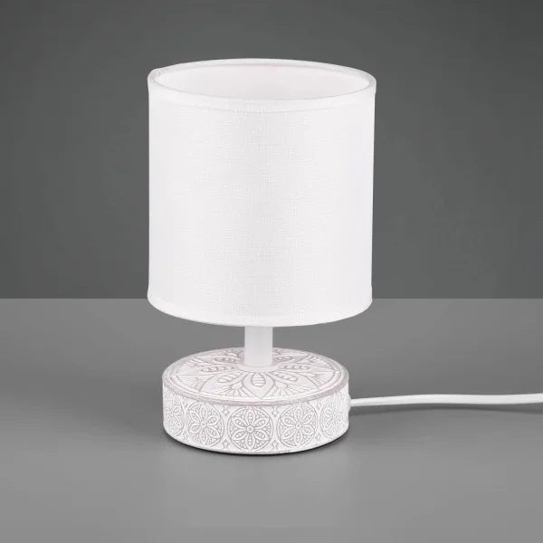 LAMPADA DA TAVOLO NEKANE CERAMICA BIANCO E14
