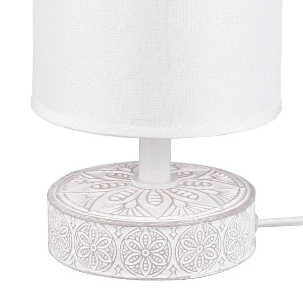 LAMPADA DA TAVOLO NEKANE CERAMICA BIANCO E14