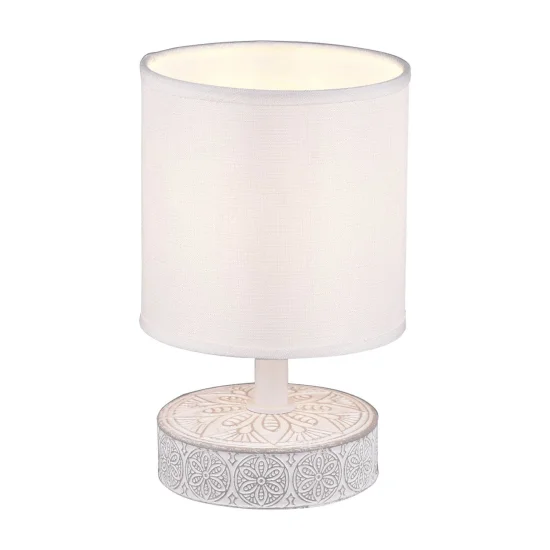 LAMPADA DA TAVOLO NEKANE CERAMICA BIANCO E14