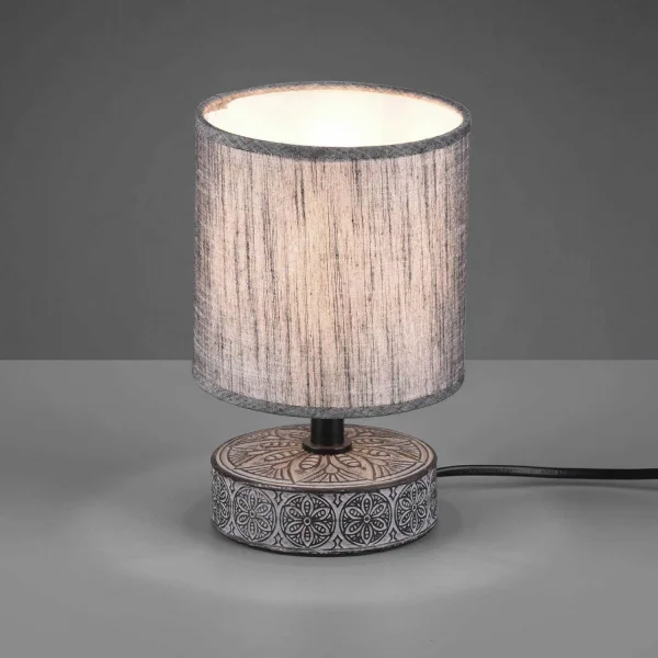 LAMPADA DA TAVOLO NEKANE CERAMICA GRIGIA E14