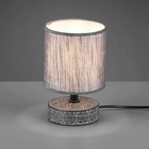 LAMPADA DA TAVOLO NEKANE CERAMICA GRIGIA E14