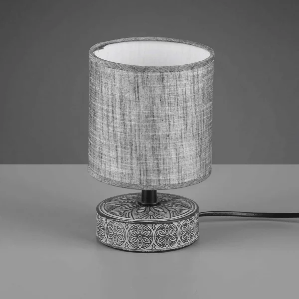 LAMPADA DA TAVOLO NEKANE CERAMICA GRIGIA E14