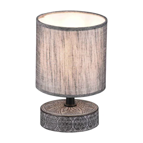 LAMPADA DA TAVOLO NEKANE CERAMICA GRIGIA E14