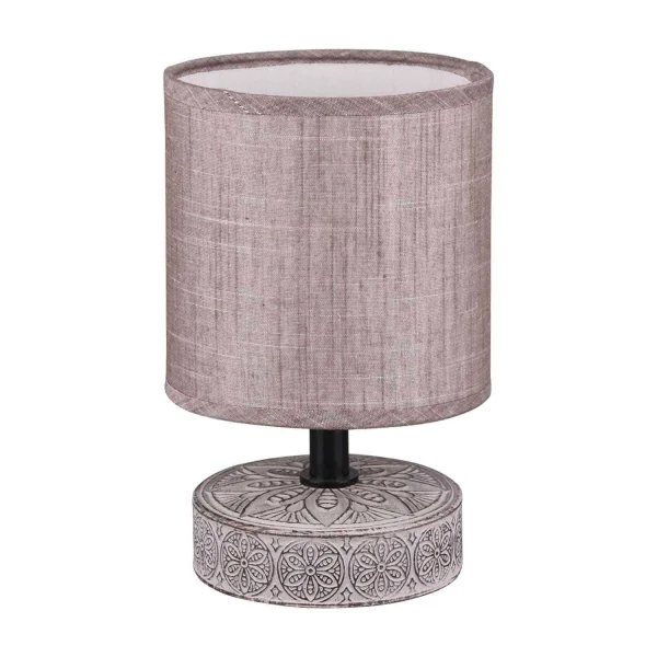 LAMPADA DA TAVOLO NEKANE CERAMICA MARRONE E14