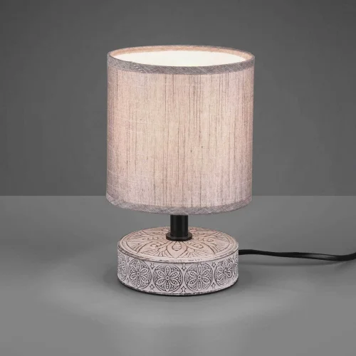 LAMPADA DA TAVOLO NEKANE CERAMICA MARRONE E14