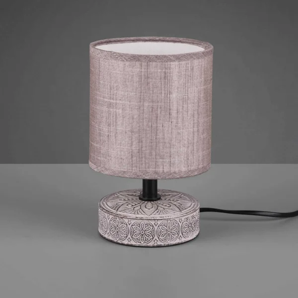 LAMPADA DA TAVOLO NEKANE CERAMICA MARRONE E14