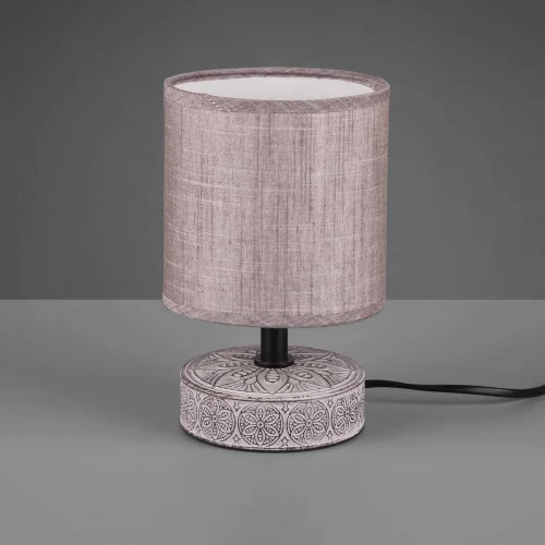 LAMPADA DA TAVOLO NEKANE CERAMICA MARRONE E14