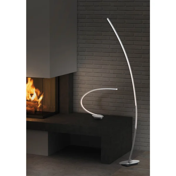 LAMPADA DA TERRA LED THEODOR 11W 3000K ALLUMINIO LUCIDATO