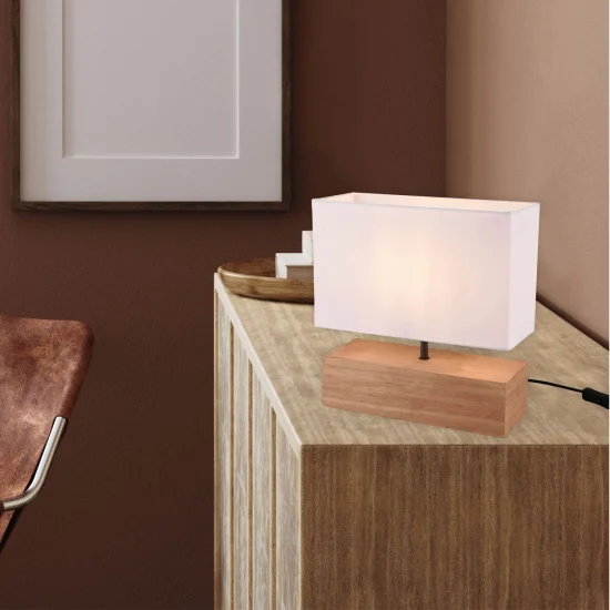 LAMPADA DA TAVOLO SIGRID LEGNO NATURALE E27