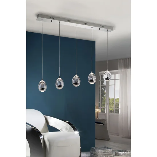 LAMPADA 5L LED BOLLE CROMATE 2