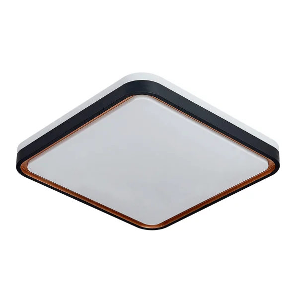 PLAFÓN LED 78W PW LED REGULABLE NEGRO ORO CUADRADO TELLUS