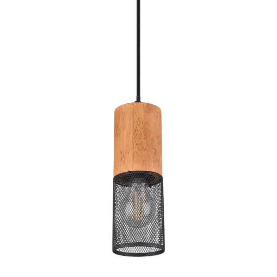 LÁMPARA 1 LUZ METAL NEGRO E27 MILLER 2
