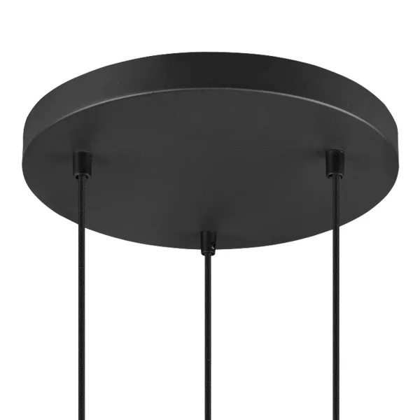 LÁMPARA 3 LUCES METAL NEGRO E27 MILLER