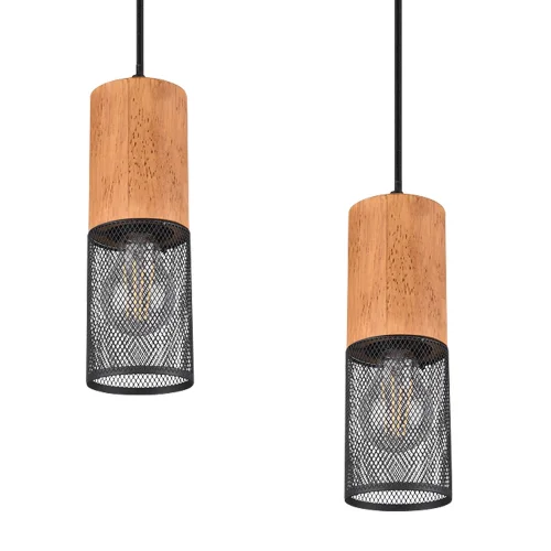 LÁMPARA 4 LUCES METAL NEGRO E27 MILLER