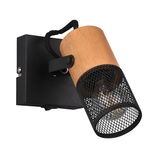 FOCO 1 LUZ METAL NEGRO E14 MILLER 2