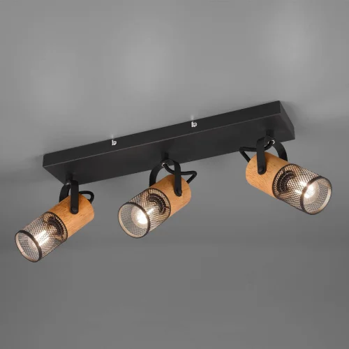 FOCO 3 LUCES METAL NEGRO E14 MILLER