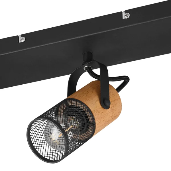 FOCO 3 LUCES METAL NEGRO E14 MILLER