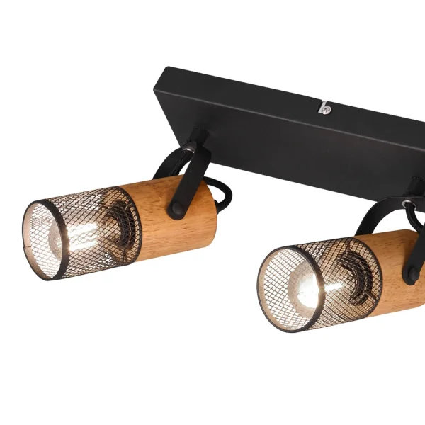 FOCO 3 LUCES METAL NEGRO E14 MILLER