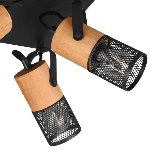 PLAFÓN 4 LUCES METAL NEGRO E14 MILLER