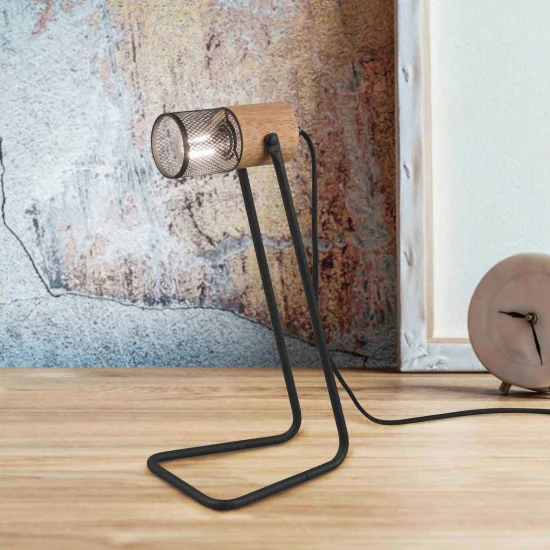LÁMPARA DE MESA METAL NEGRO E14 MILLER