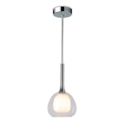LAMPADA DA SOFFITTO 1 LUCE VETRO TRASPARENTE ESTERNO INTERNO BIANCO Ø16,5 NOLINA