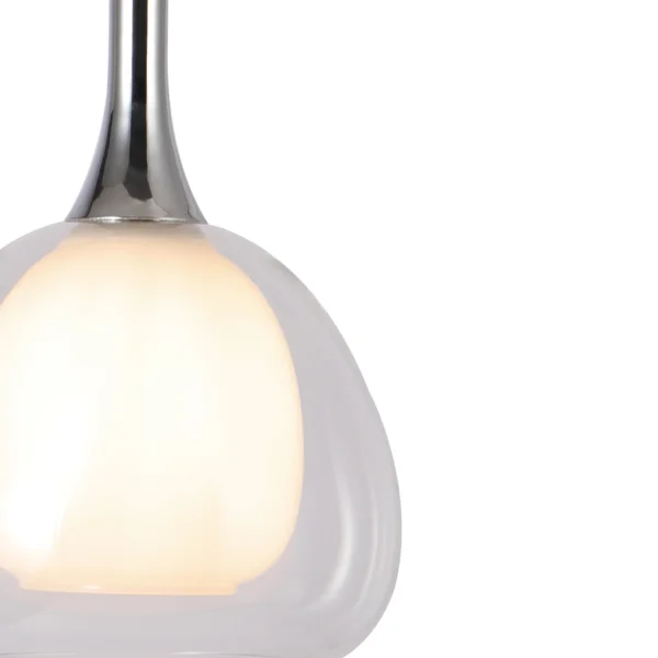 LAMPADA DA SOFFITTO 1 LUCE VETRO TRASPARENTE ESTERNO INTERNO BIANCO Ø16,5 NOLINA