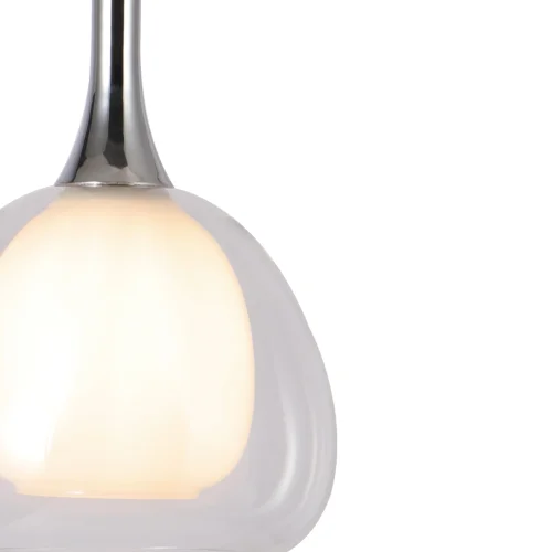 LAMPADA DA SOFFITTO 1 LUCE VETRO TRASPARENTE ESTERNO INTERNO BIANCO Ø16,5 NOLINA