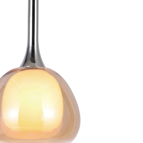 LAMPADA DA SOFFITTO 1 LUCE VETRO AMBRA ESTERNO INTERNO BIANCO Ø16,5 NOLINA