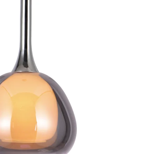 LAMPADA DA SOFFITTO 1 LUCE VETRO FUMÉ ESTERNO INTERNO BIANCO Ø16,5 NOLINA