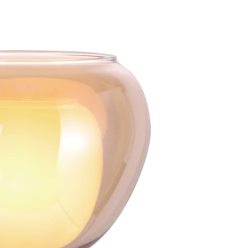 LAMPADA DA PARETE 1 LUCE VETRO ESTERNO AMBRA INTERNO BIANCO NOLINA