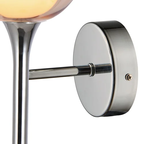 LAMPADA DA PARETE 1 LUCE VETRO ESTERNO AMBRA INTERNO BIANCO NOLINA