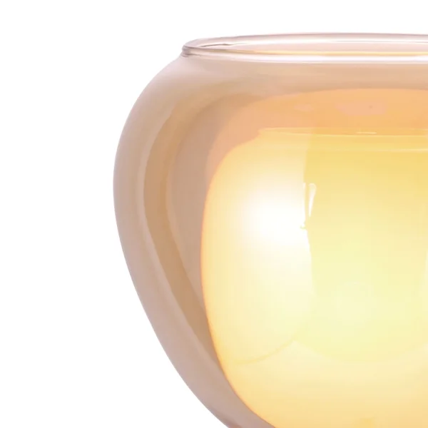 LAMPADA DA TAVOLO 1 LUCE CRISTALLO ESTERNO AMBRA INTERNO BIANCO Ø16,5 NOLINA