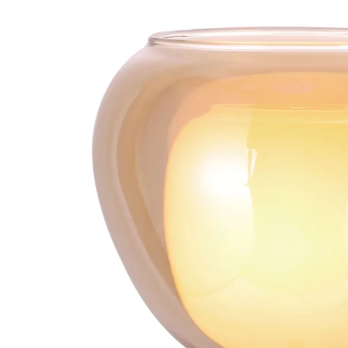 LAMPADA DA TAVOLO 1 LUCE CRISTALLO ESTERNO AMBRA INTERNO BIANCO Ø16,5 NOLINA