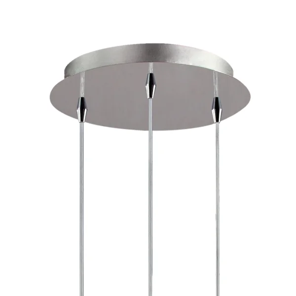 LAMPADA DA SOFFITTO 3 LUCI CRISTALLO ESTERNO AMBRA VETRO INTERNO BIANCO Ø38 NOLINA