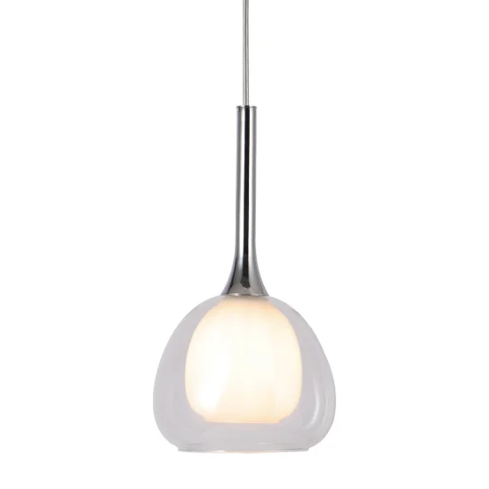 LAMPADA DA SOFFITTO 1 LUCE VETRO TRASPARENTE ESTERNO INTERNO BIANCO Ø16,5 NOLINA