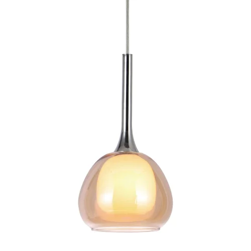 LAMPADA DA SOFFITTO 1 LUCE VETRO AMBRA ESTERNO INTERNO BIANCO Ø16,5 NOLINA