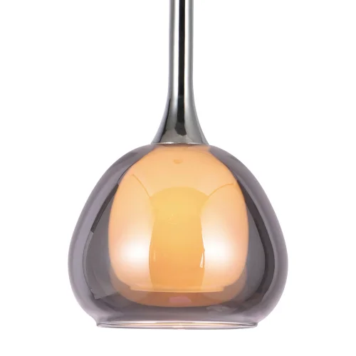 LAMPADA DA SOFFITTO 1 LUCE VETRO FUMÉ ESTERNO INTERNO BIANCO Ø16,5 NOLINA