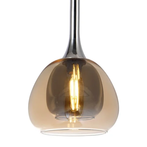 LAMPADA DA SOFFITTO 1 LUCE VETRO ESTERNO AMBRATO INTERNO FUMÉ Ø16,5 NOLINA