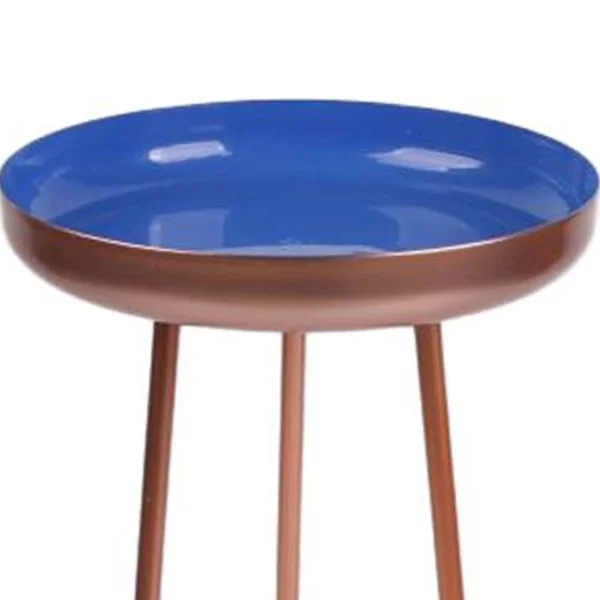 TAVOLINO BLU METALLO CRISTEL