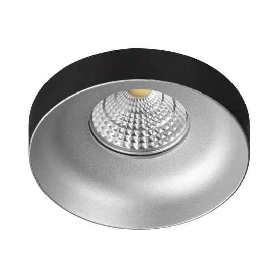 SPOT DA INCASSO Ø 9 CM GU10 NERO-ARGENTO IP20