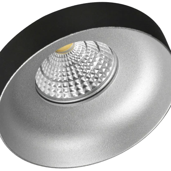 SPOT DA INCASSO Ø 9 CM GU10 NERO-ARGENTO IP20 2