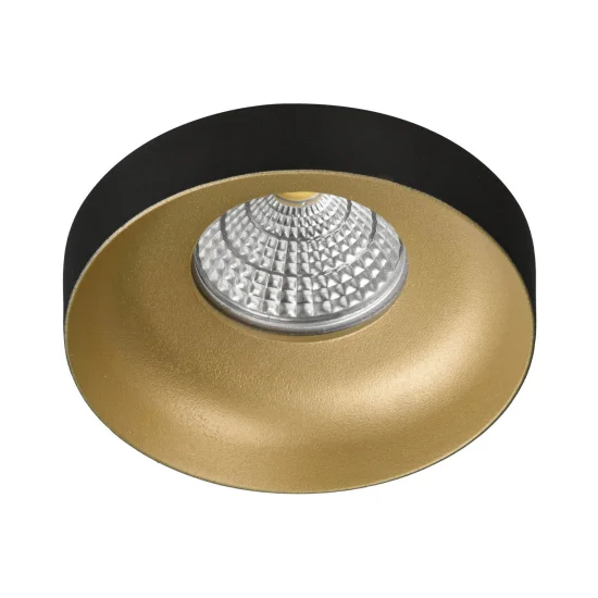 SPOT DA INCASSO Ø 9 CM GU10 NERO-ORO IP20