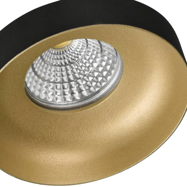 SPOT DA INCASSO Ø 9 CM GU10 NERO-ORO IP20