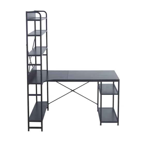 TAVOLO DA SCRIVANIA CON RIPIANI NERO SWINDON 2