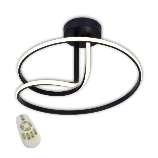 LAMPADA DA SOFFITTO LED 47W 4000K DIMMERABILE NERO OLIMPO