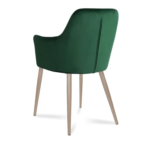 SILLÓN GUNNAR TERCIOPELO VERDE PATAS COLOR NATURAL