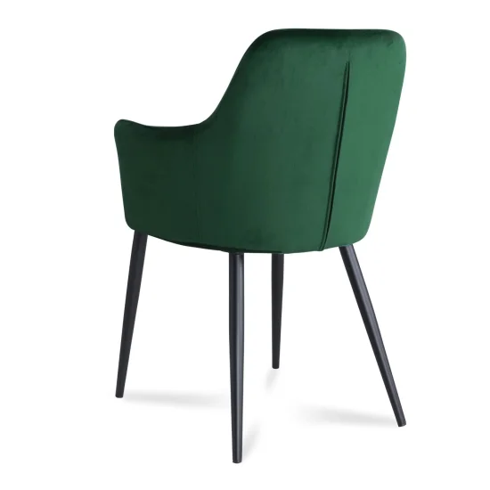 SILLÓN GUNNAR TERCIOPELO VERDE PATAS COLOR NEGRO 2