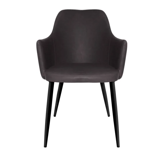 POLTRONA MANDARINA IN SIMILPELLE ANTRACITE GAMBE COLORE NERO 2